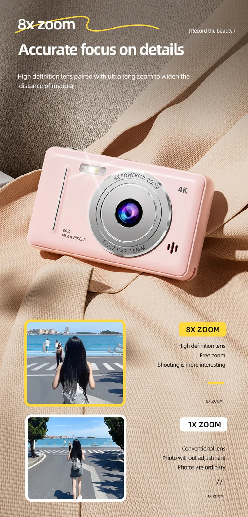 Retro Digital Camera with SD Card Storage