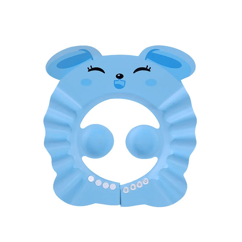 Baby Shower Soft Cap — Adjustable Kids Hair Wash Hat with Ear Protection