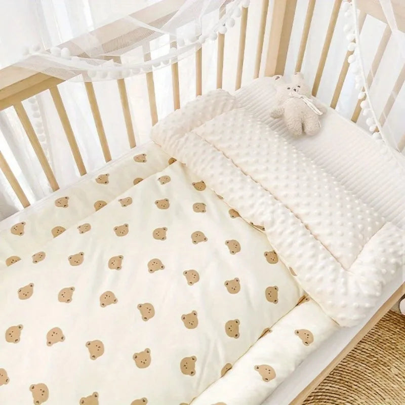 Baby Crib Mattress – Double-Sided Soft Polyester, 110x63cm, All-Season Newborn & Toddler