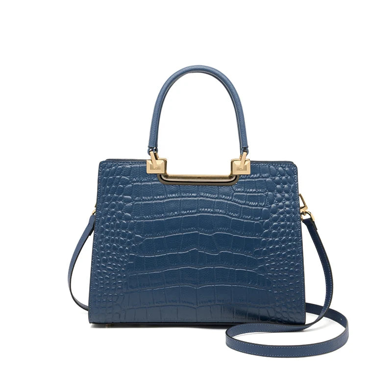 Genuine Cow Leather Tote Shoulder Bag – Handmade Luxury Handbag for Women