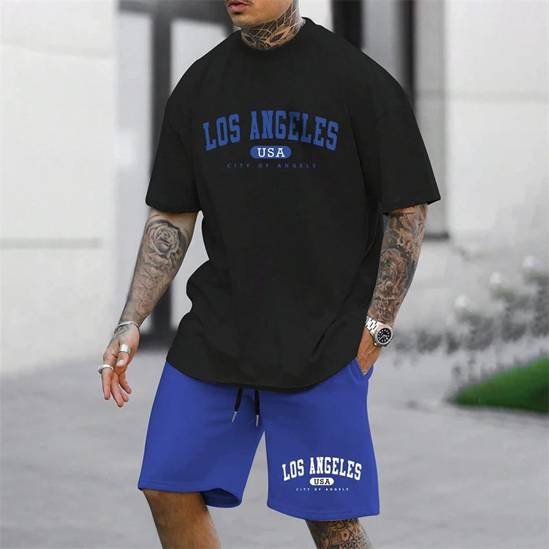Men's Basketball Sport Outdoor Leisure Set – Loose Comfortable Holiday Casual Suit (Up to 6XL)