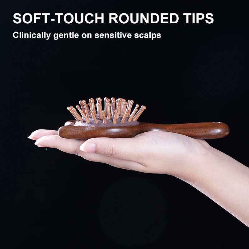 Cartoon Cat Wooden Scalp Massage Comb — Gua Sha Hair & Scalp Stimulator