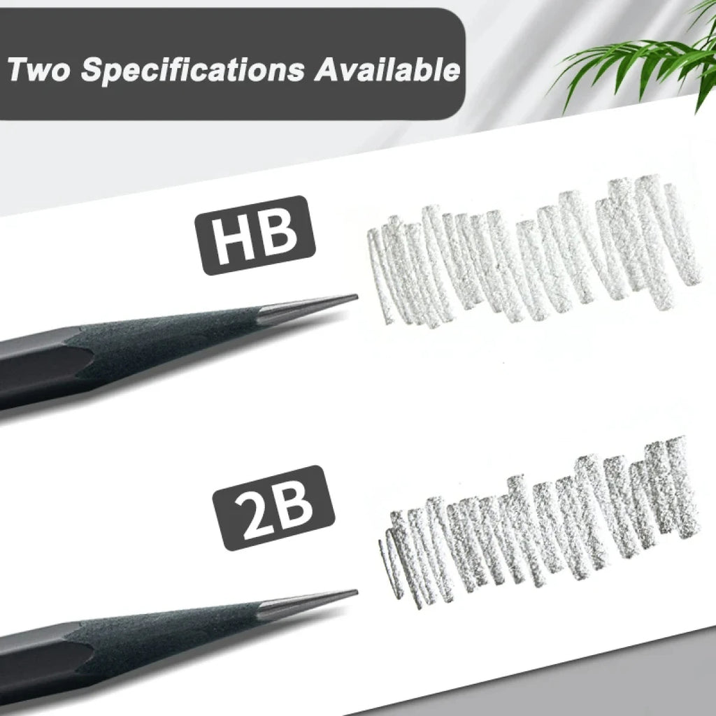 10-Pack Black Wooden Pencils, HB or 2B