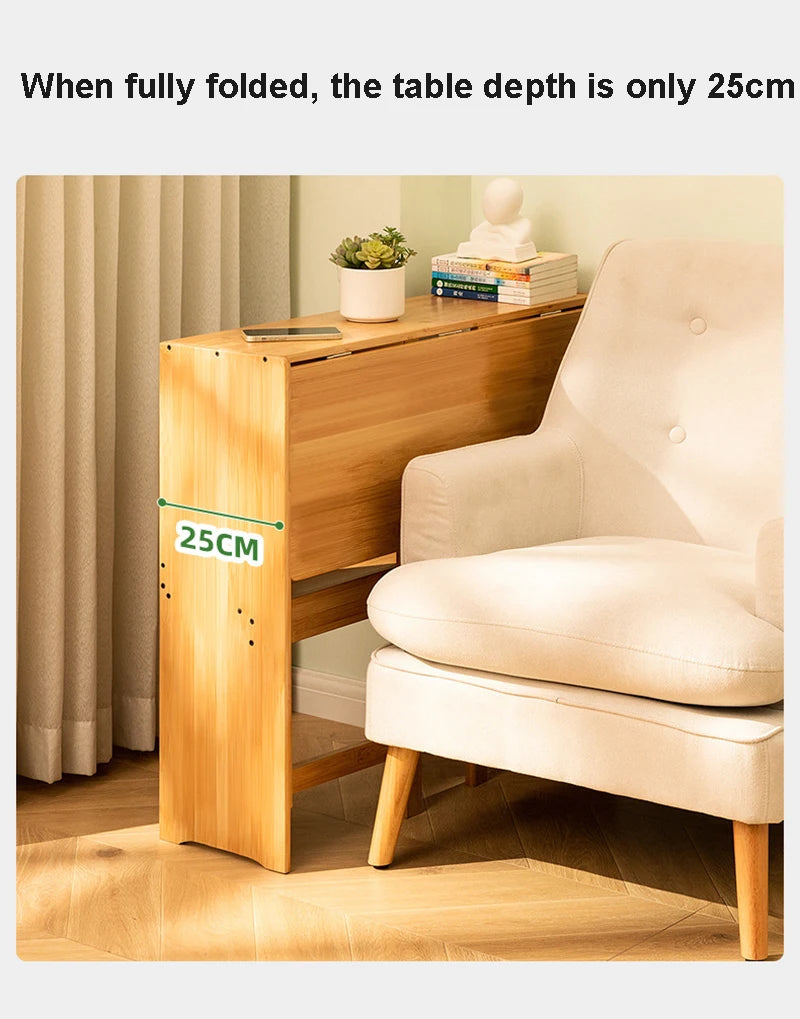 Foldable Bamboo Computer Desk — Student Writing Workbench, Bedroom & Bedside Use, 83cm & 103cm