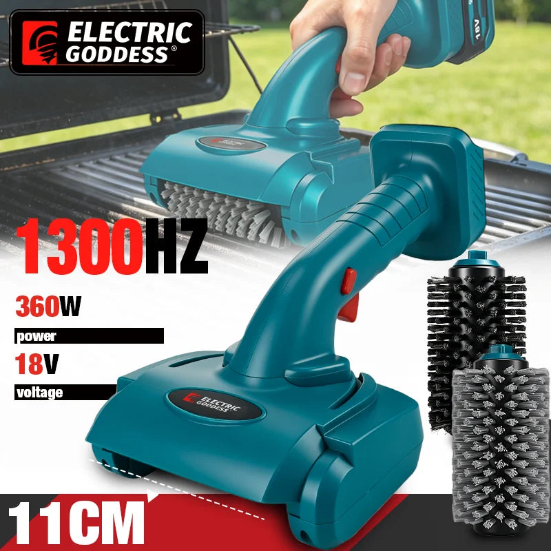 Electric BBQ Grill Cleaner – Cordless 18V Power Grill Brush for Gas Grills, Charcoal & Cast Iron