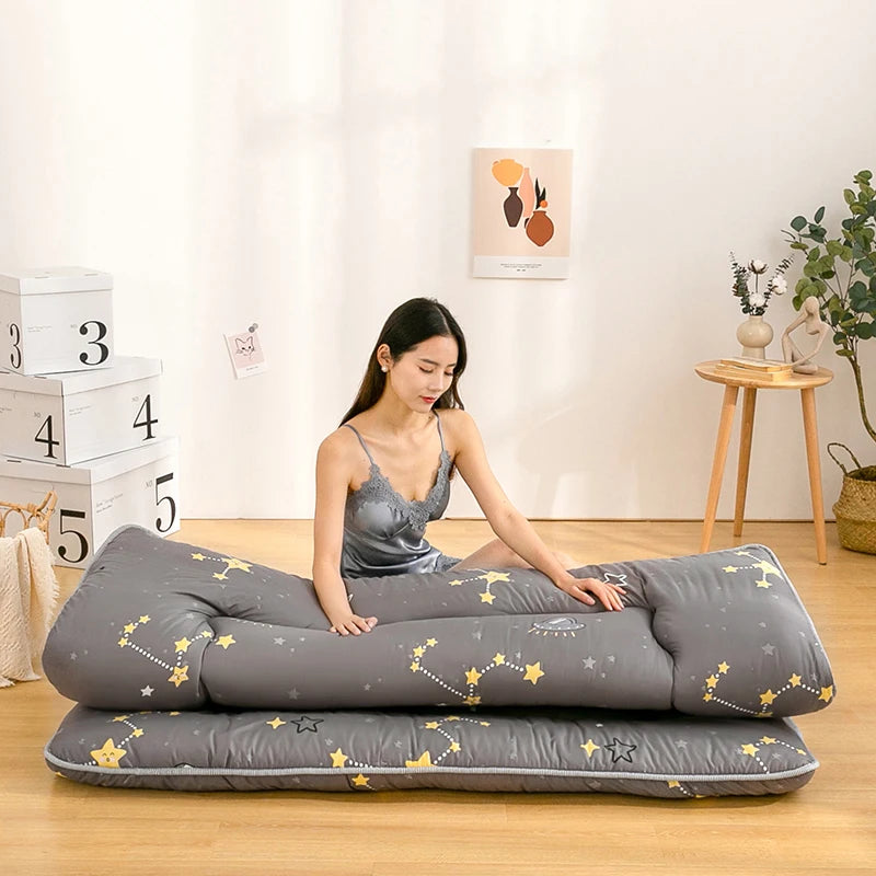 Foldable 7cm Tatami Floor Mattress – Thick Futon Sleeping Pad, Single & Double, Dorm & Home Nap