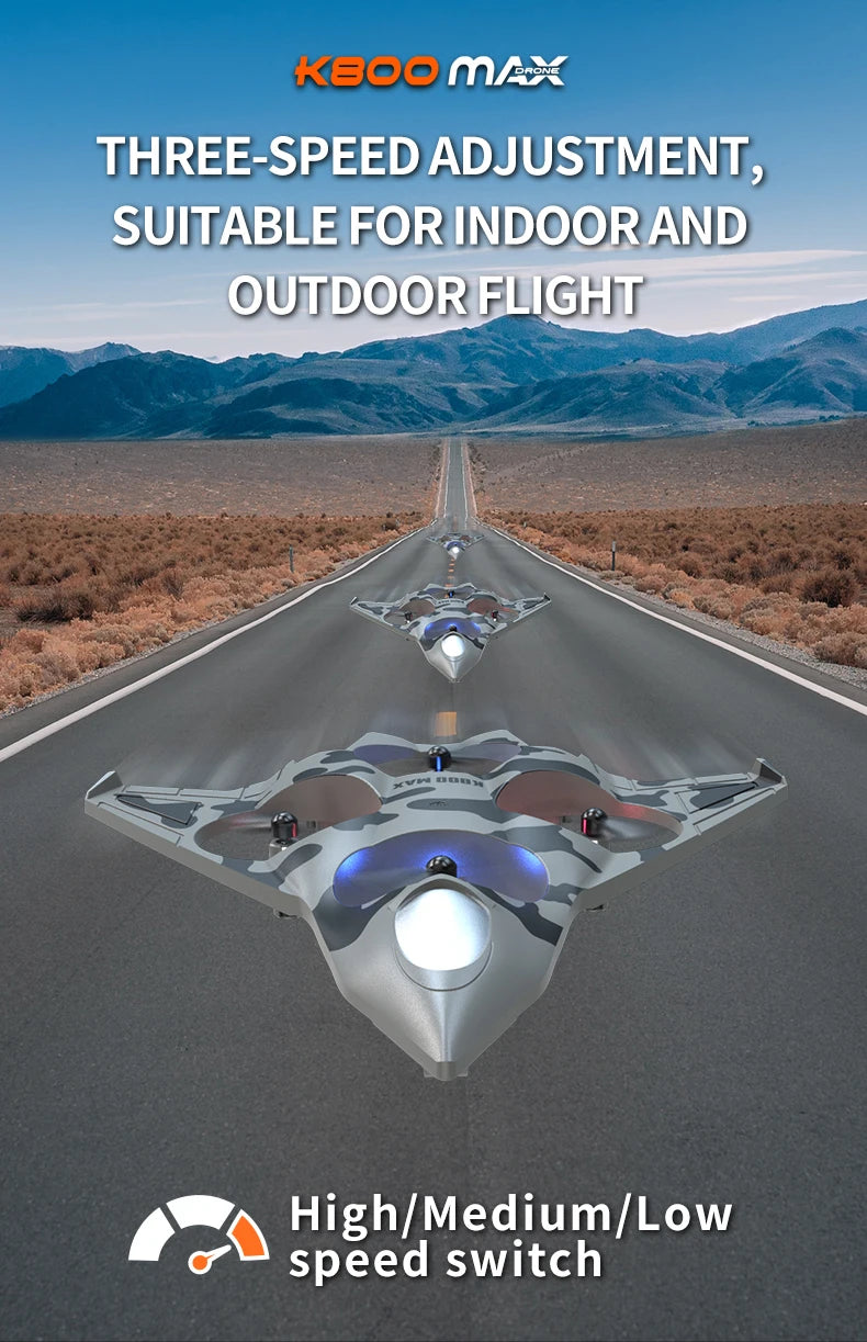 K500 MAX RC Fighter Plane Stunt Glider – 2.4G 360° Roll EPP Foam Airplane with LED for Kids & Beginners