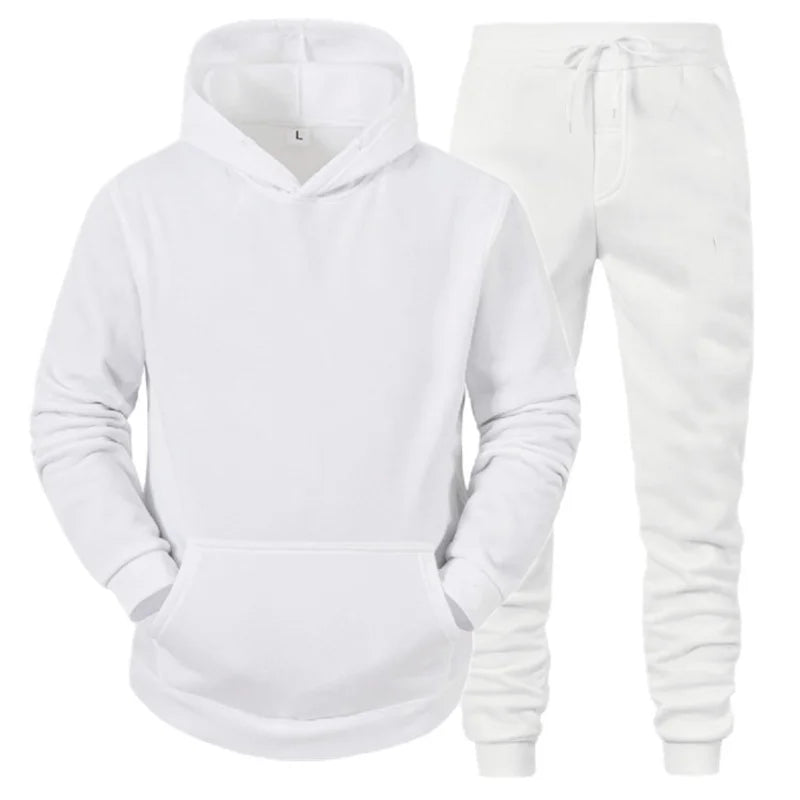 Men's Hoodie & Jogging Pants Sport Tracksuit Set – Spring Autumn Running Sweater Suit