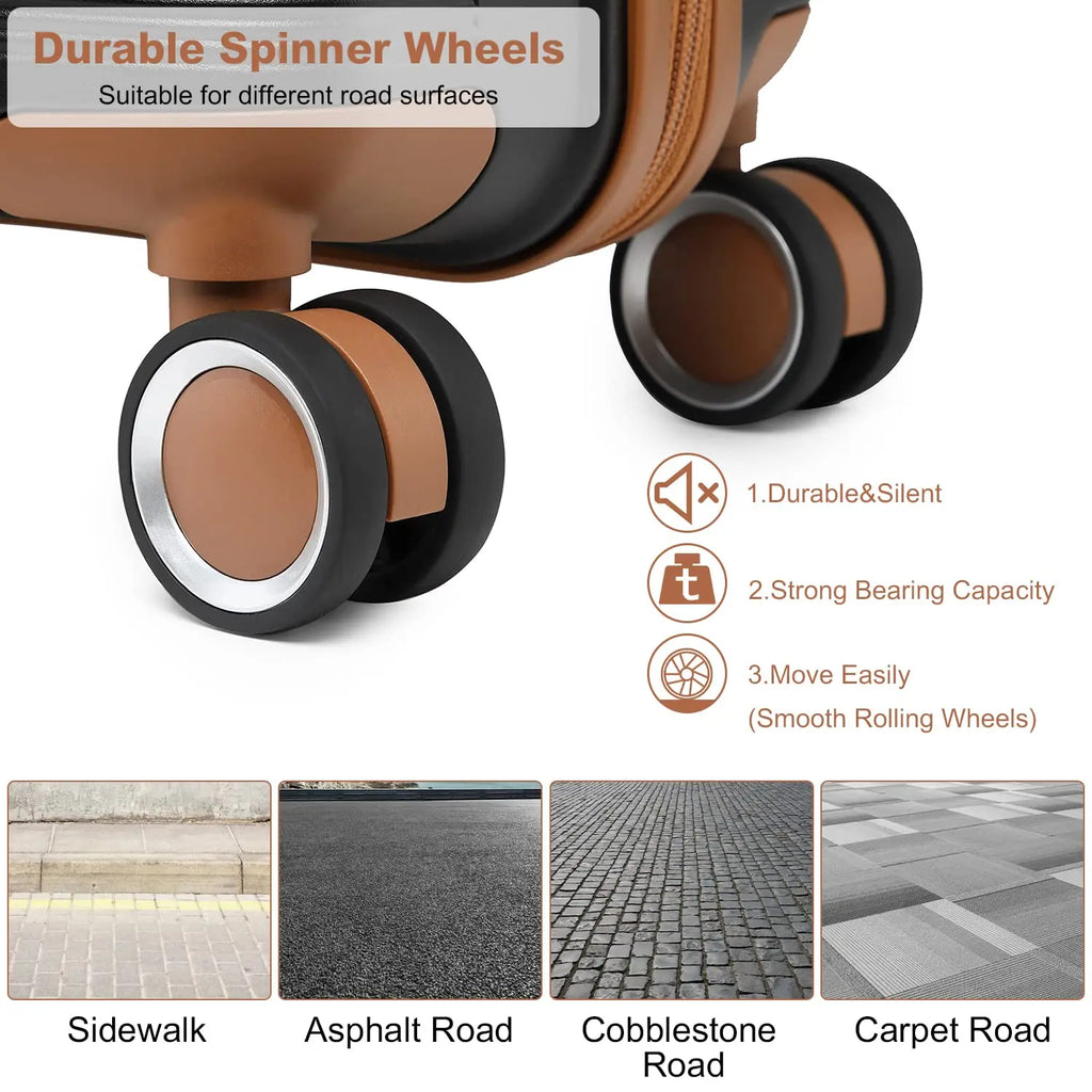 British Traveler PP Luggage – 8 Spinner Wheels & TSA Lock