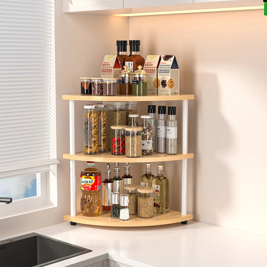 Metal Corner Wall Shelf — 3/4/5/6 Tier Plant Rack, Bookshelf & Living Room Storage
