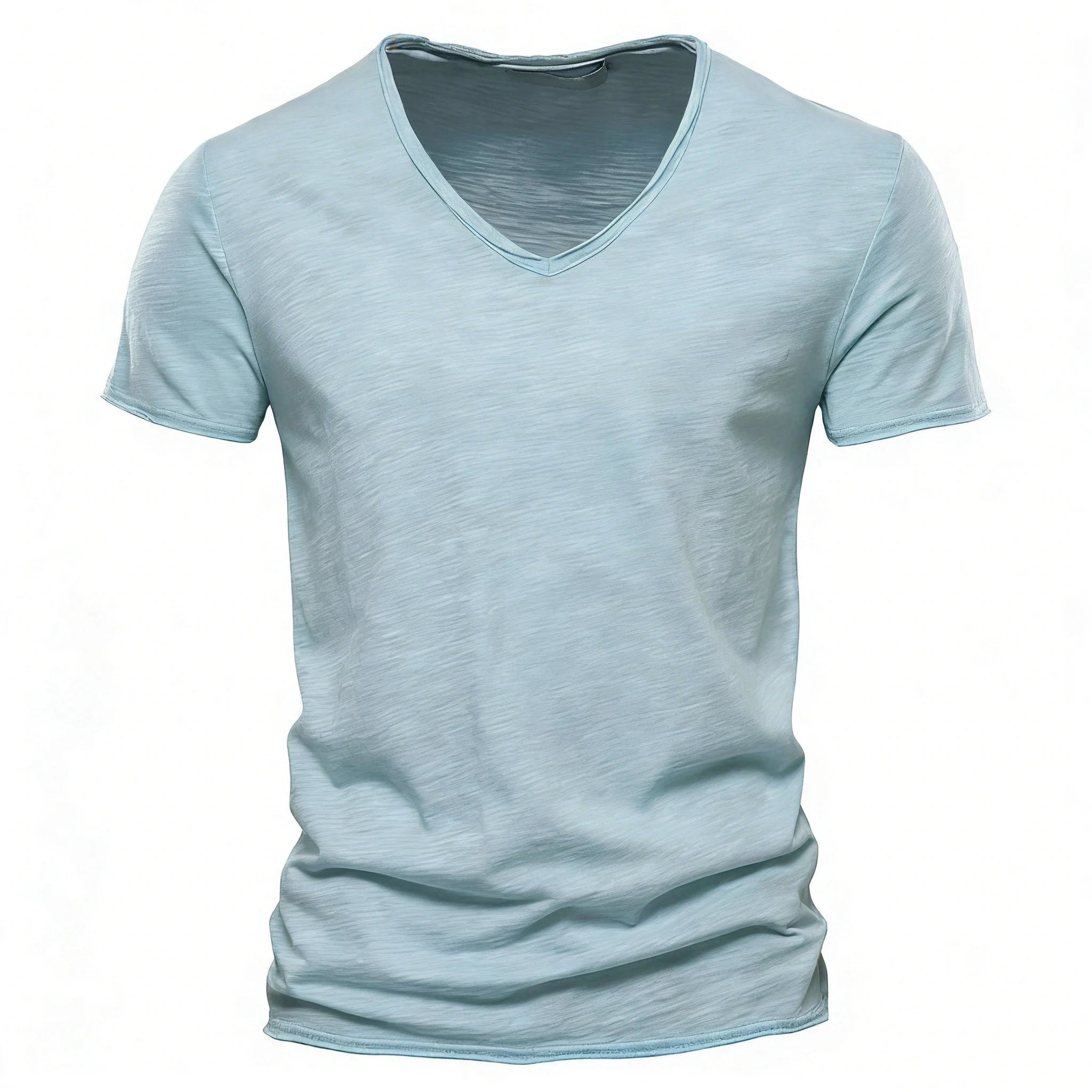 Men's 100% Cotton V-Neck Slim Fit T-Shirt — Fitted Everyday Tee