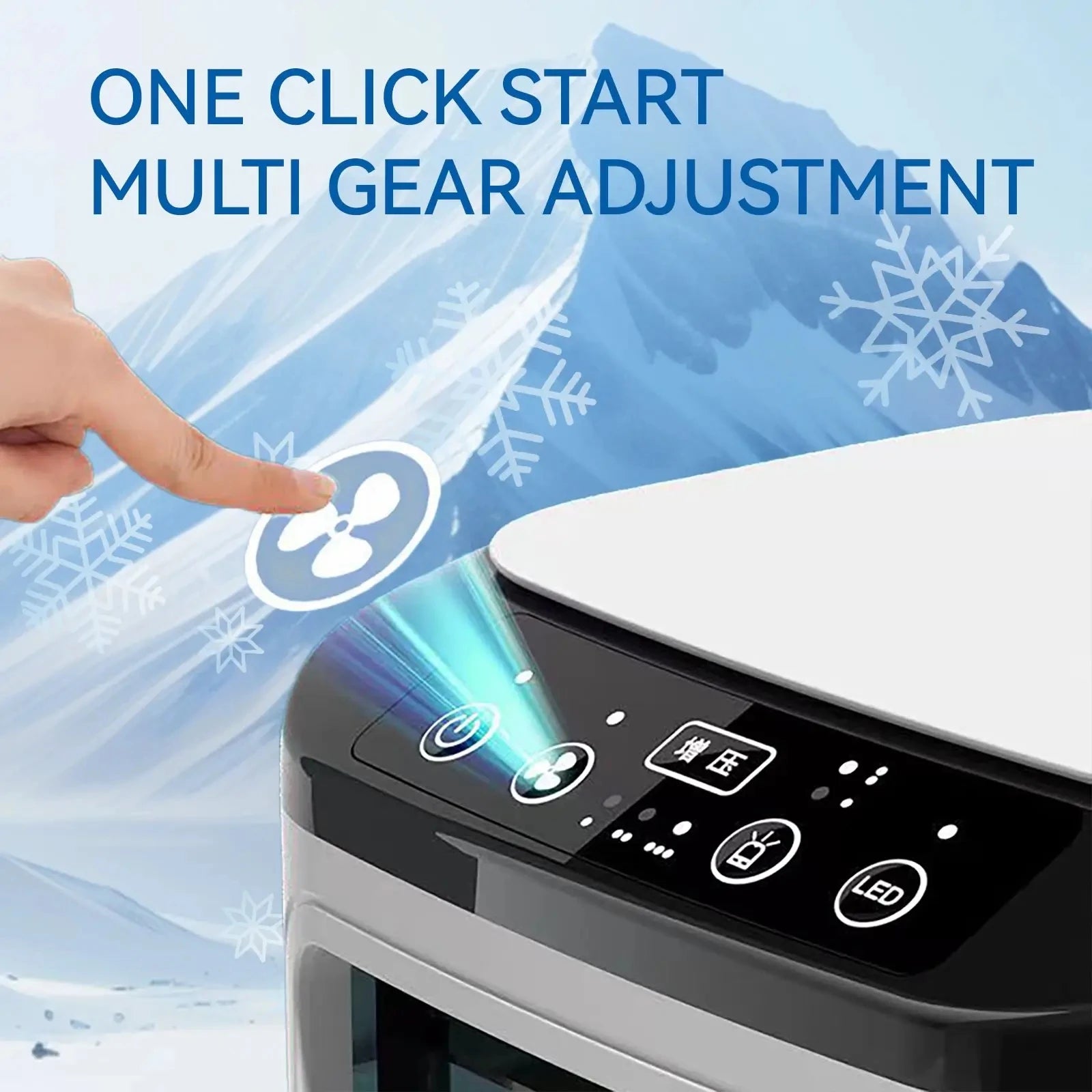 Portable Air Conditioner Fan — 3-Speed Mini AC Unit with 900ML Water Tank & Humidifier for Bedroom & Office