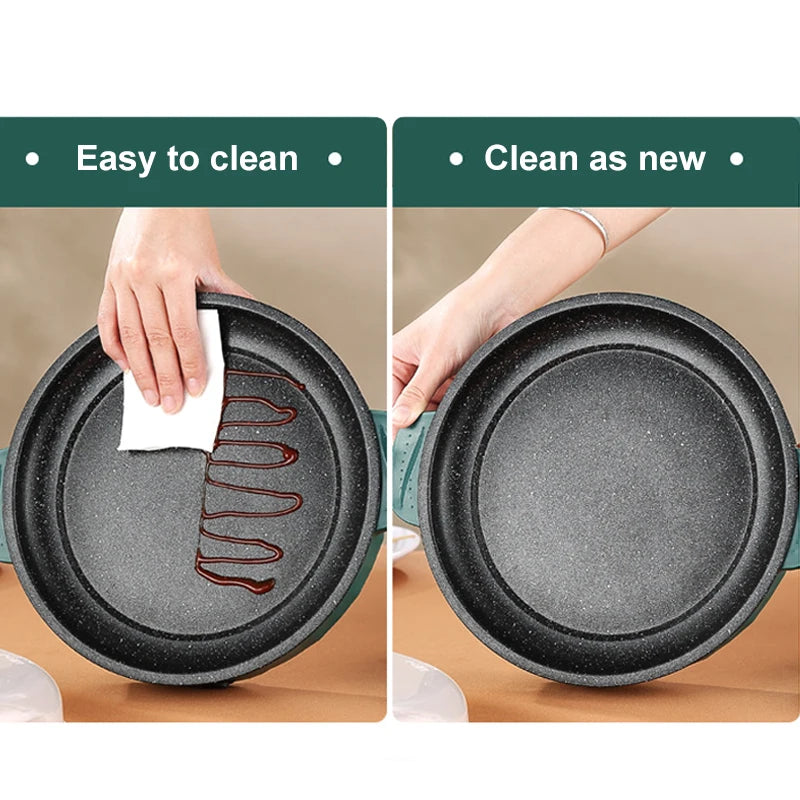 Electric MultiCooker Frying Pan — Non-Stick BBQ, Steak, Fish & Omelette Cooking Machine