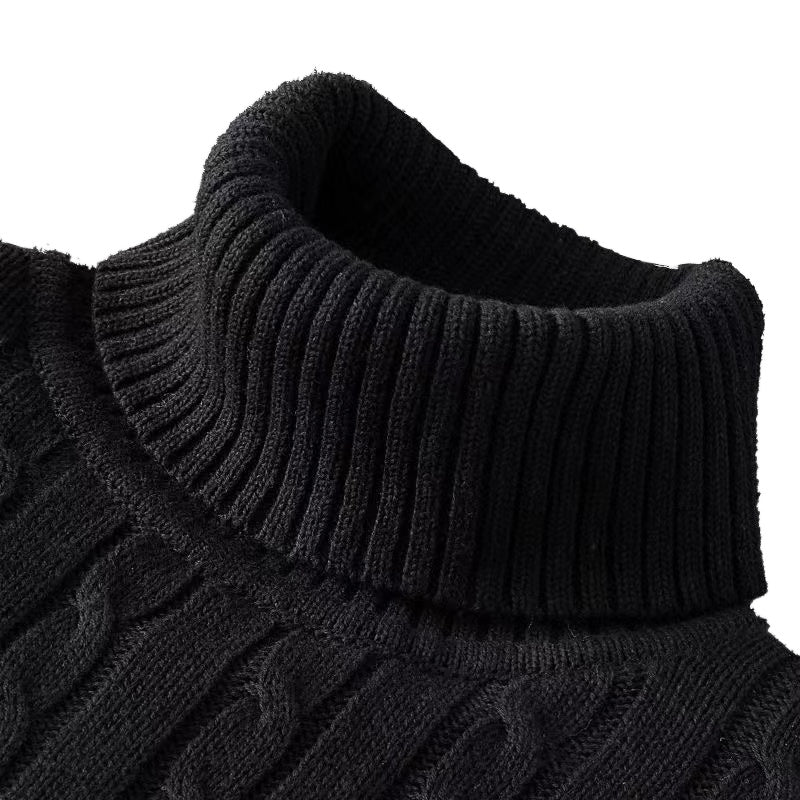 Men's Turtleneck Knitted Sweater — Classic Winter Knitwear
