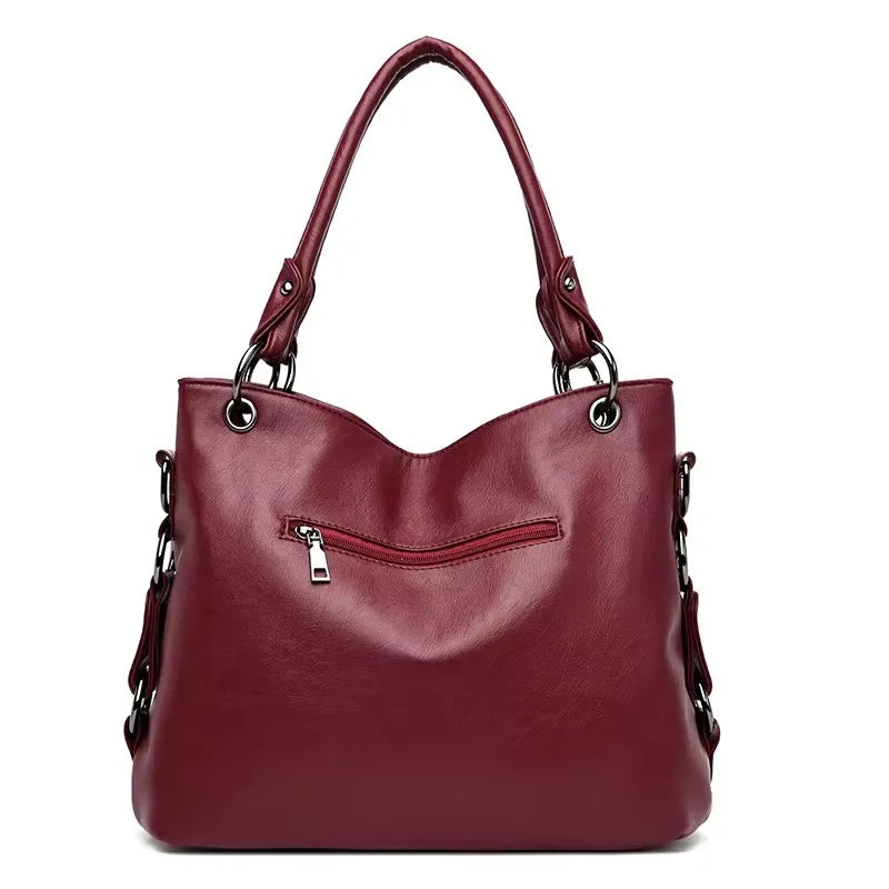 Large Capacity PU Leather Crossbody Tote Bag – Luxury Shoulder Bag for Women