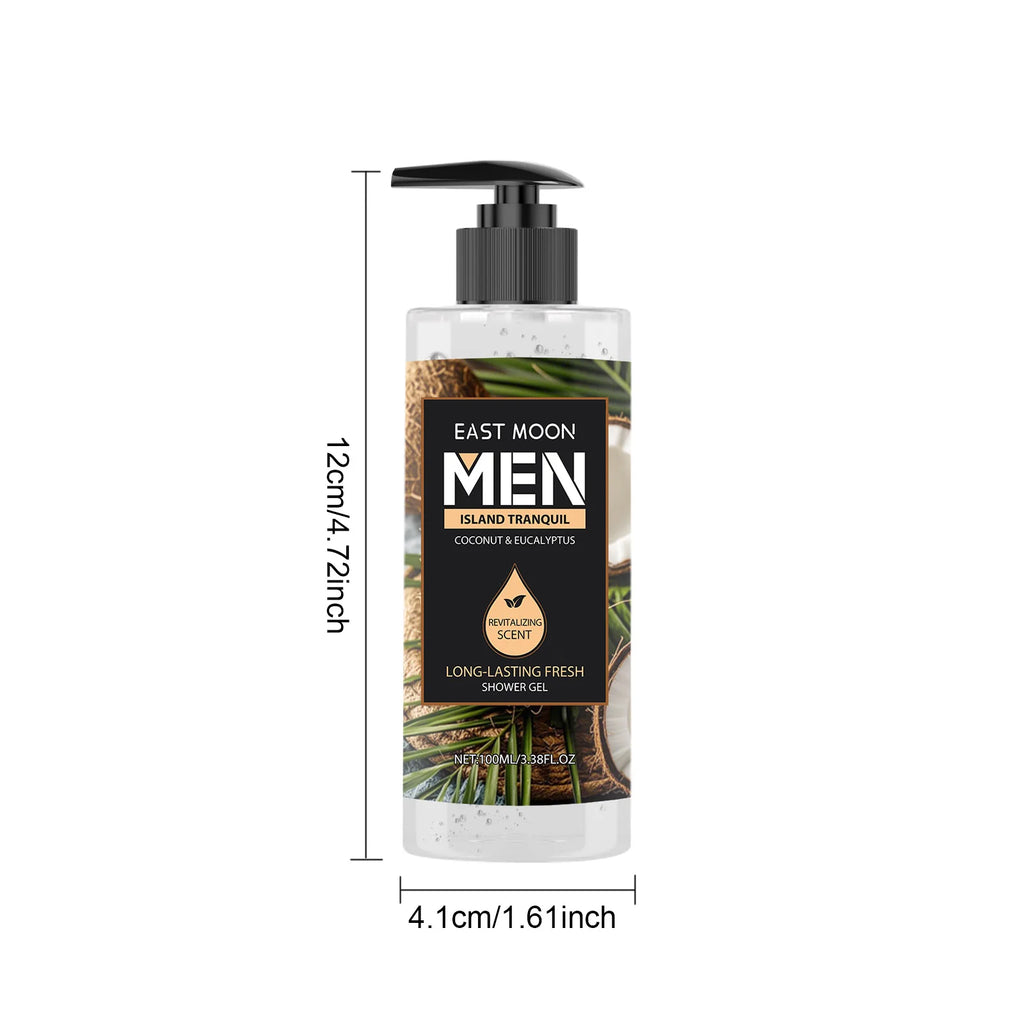 Men's Lasting Fragrance Shower Gel 100ml – 4 Scents, Deep Cleansing & Natural Plant Extract