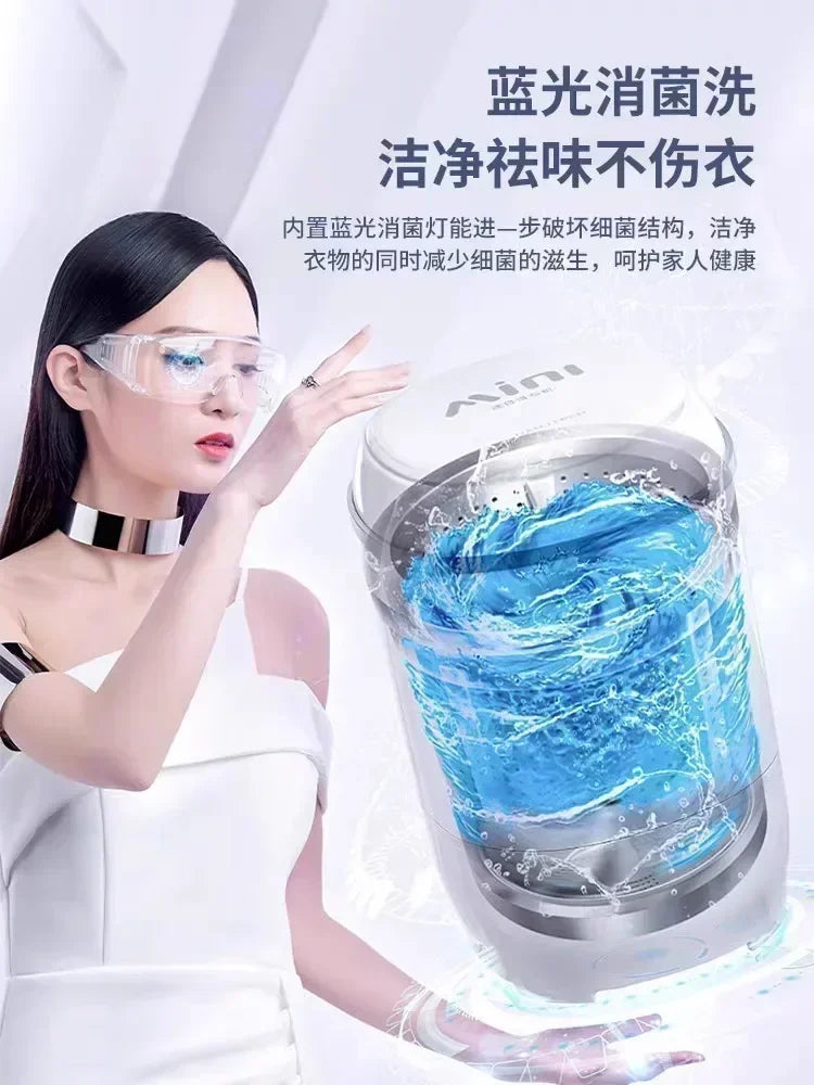 Semi-Automatic Household Mini Washer-Dryer Combo — Portable Washing Machine for Apartments, Dorms & Small Spaces