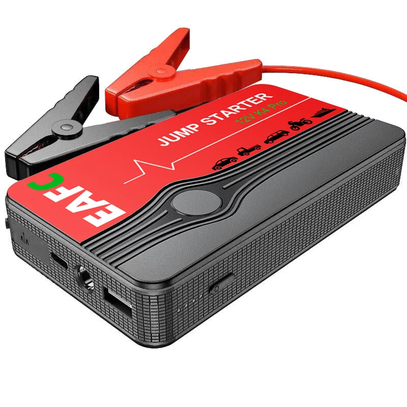 EAFC Portable Car Jump Starter — 600A–2000A Peak, 12V Battery Booster & Power Bank with LED Light