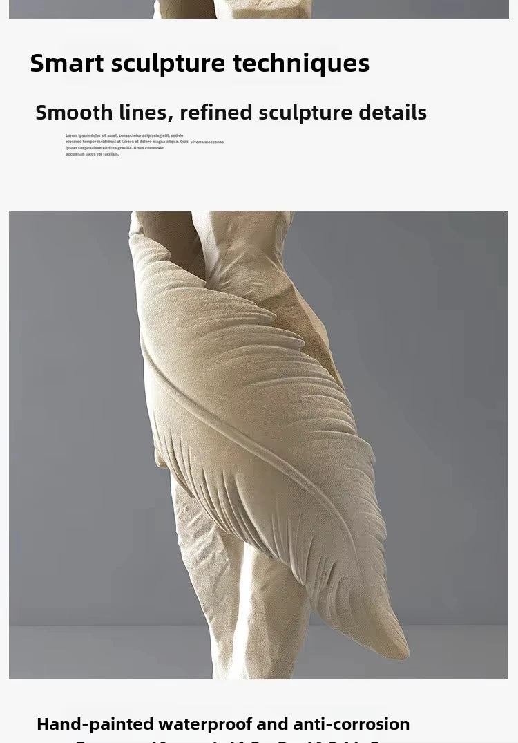 Sculptural Resin Lamp – 85 cm LED Accent