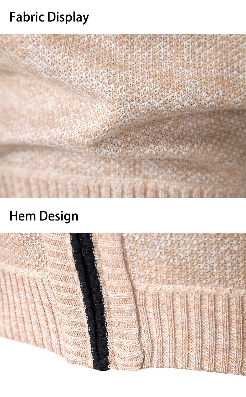 Men's Fleece Zip Cardigan Jacket — Warm Casual Layering Piece