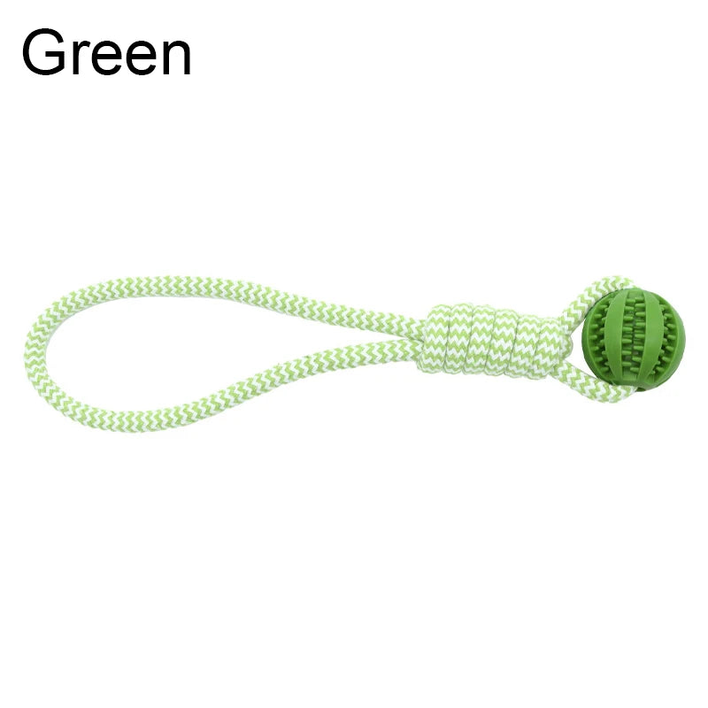 Treat-Dispensing Rope Ball Puzzle Toy for Dogs