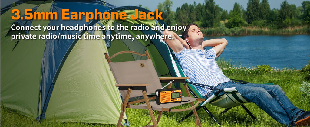 XHDATA D-608WB Emergency Crank Weather Radio — NOAA, Solar & Hand Crank Powered