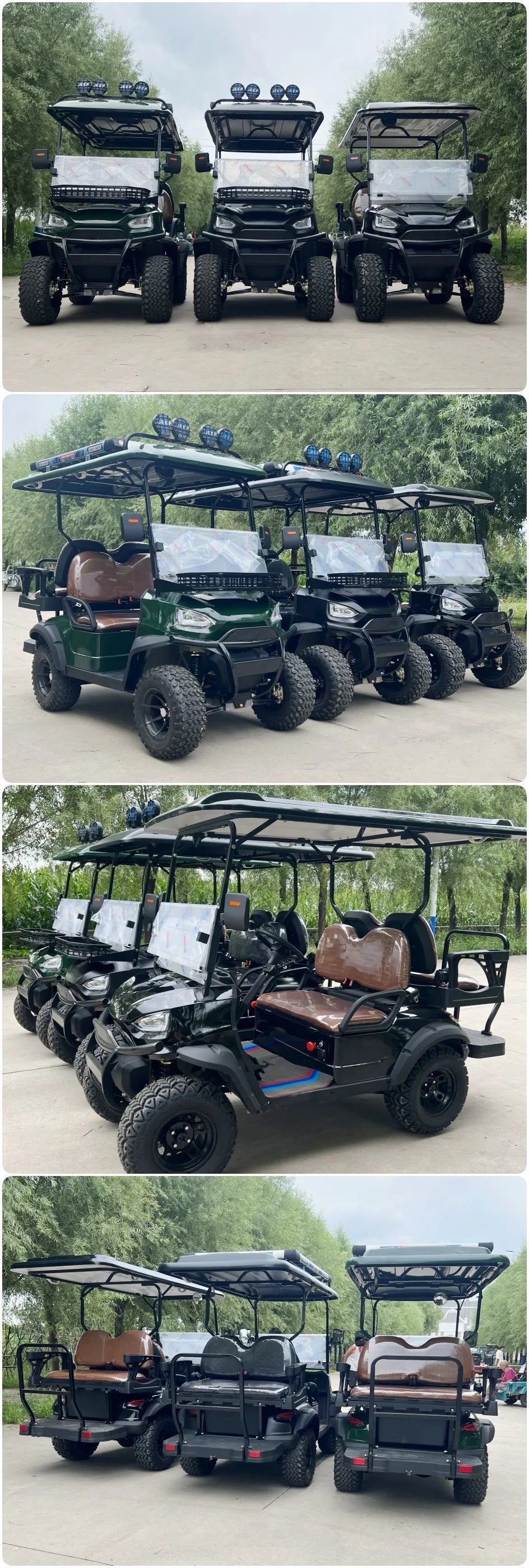 4-Wheel Drive Electric Golf Cart — 5000W Motor, 4-Seat Passenger UTV Electric Cart for Adults