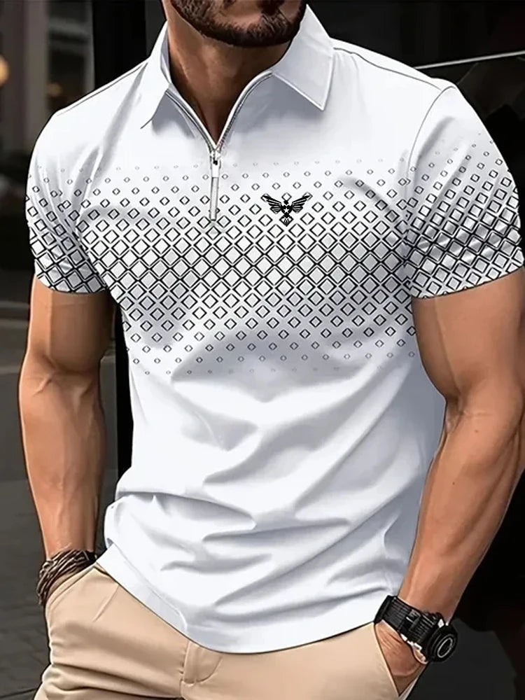 Men's Quarter Zip Golf Polo Shirt — Performance Sport Polo