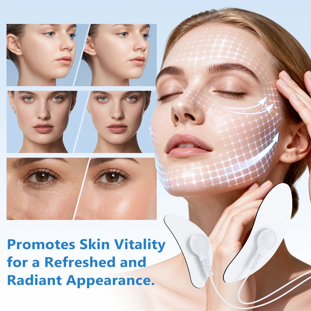 V-Line Face Lifting Massager – 8 Modes 19 Levels EMS Jawline Contouring & Skin Refining Device for Women