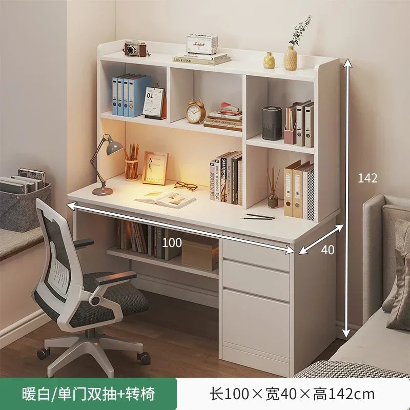 Simple Modern Computer Desk — Student Writing & Home Office Workbench, Multiple Configurations