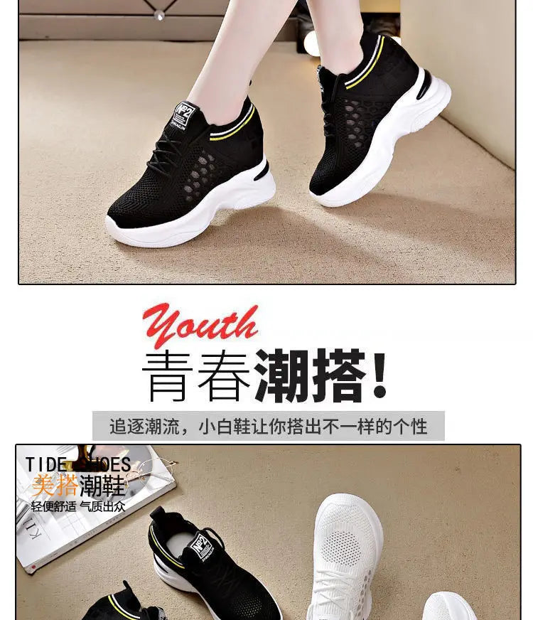 Women's Breathable Hollow Platform Sneakers