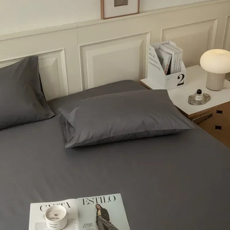 High-Quality Elastic Fitted Sheet – Solid Color Mattress Cover, 80–200cm, Single to King