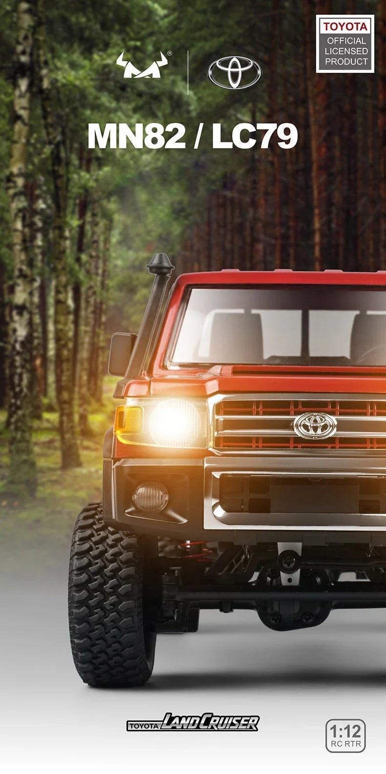 MN82 / MN82S / LC79 1:12 Scale 4WD RC Pickup Truck – Remote Control Off-Road Crawler for Kids