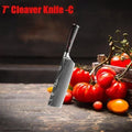Damascus Kitchen Knife Set — Japanese Santoku, Cleaver, Slicing & Boning Knives
