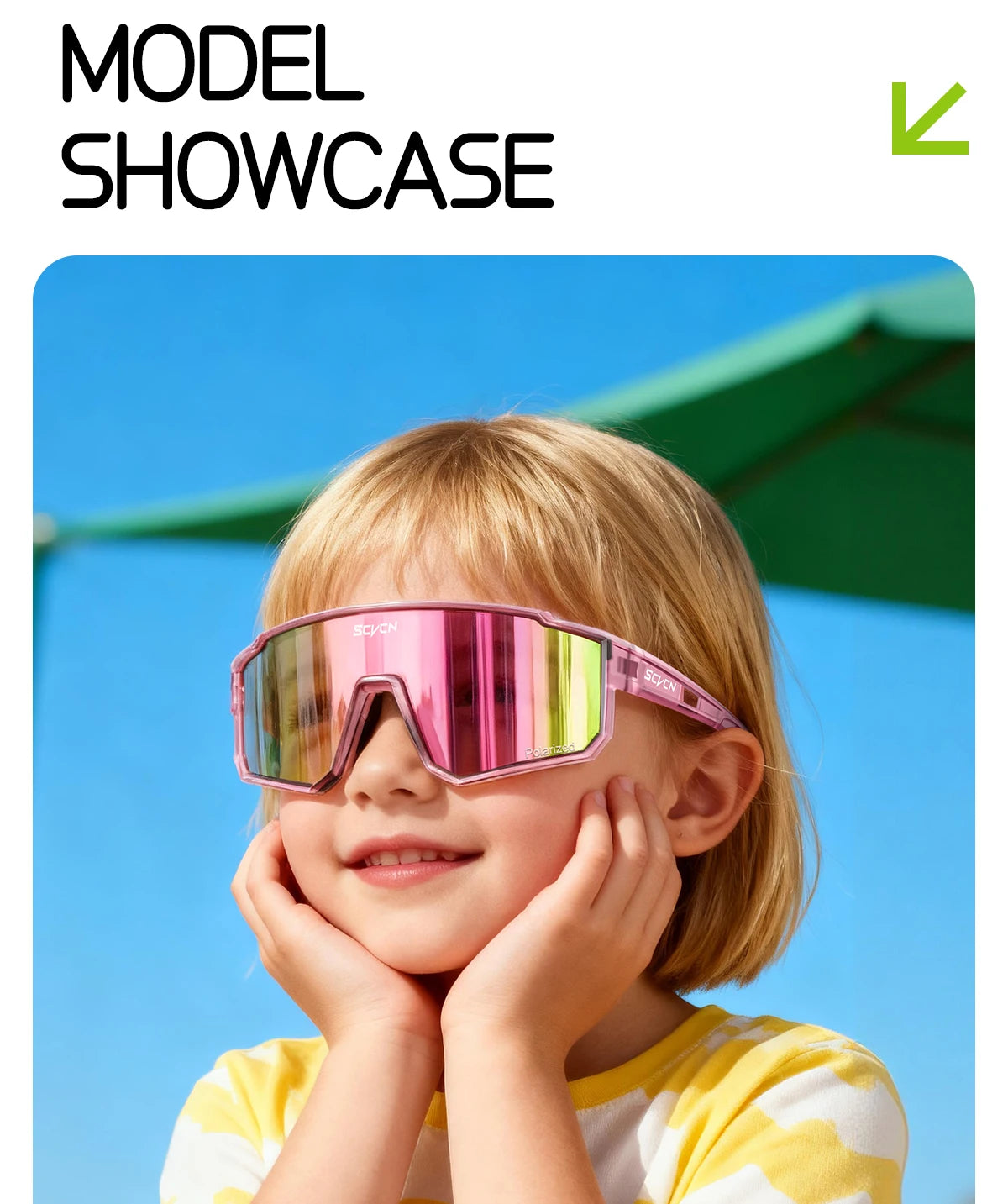 SCVCN Kids Photochromic Sport Sunglasses | UV400 Boys Girls Outdoor Skateboarding Bike Golf Eyewear