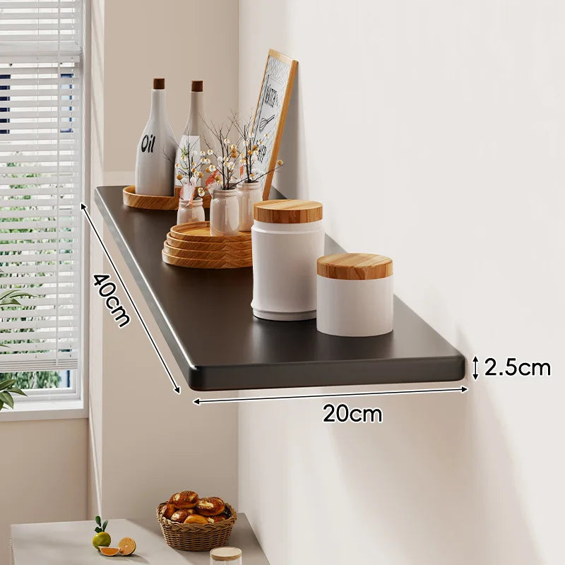 Floating Wall Display Shelf — Wooden Bookshelf, Decorative Laminate & Living Room Wall Rack