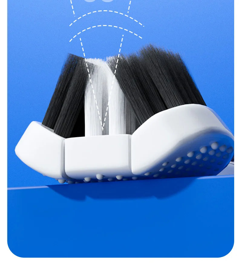 Clean Every Surface at Once — 3D U-Shaped Three-Sided Soft Toothbrush | 6pcs, 0.15mm Soft Bristles, Comprehensive Oral Cleaning for Adults