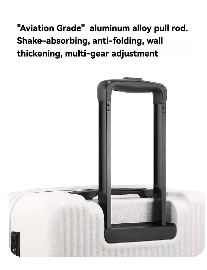 2024 Durable Large Capacity Luggage Set — Front Open with Built-In Charging Port, Carry-On Travel 20/22/24/26"