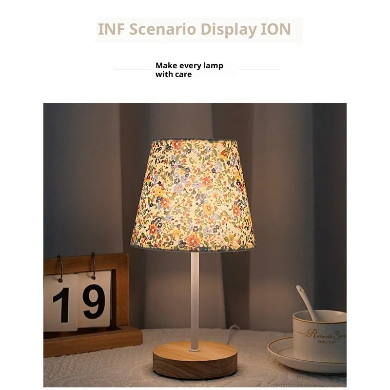 Fabric Shade Table Lamp – Compact LED Bedside Light