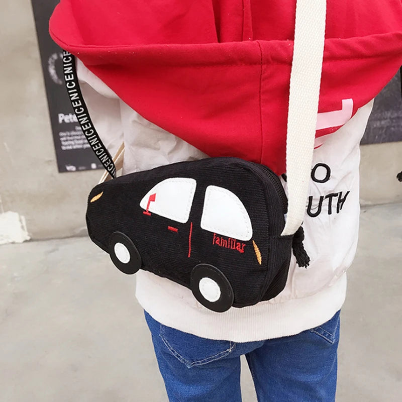 Cute Car Shape Mini Crossbody Messenger Bag – Cartoon Novelty Shoulder Bag for Women