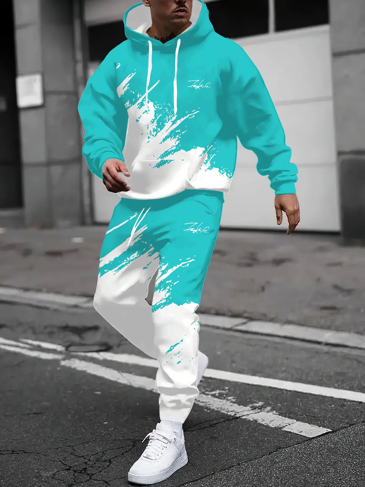 Men's 3D Print Hoodie & Jogger Pants Set – Spring Autumn Street Co-Ord