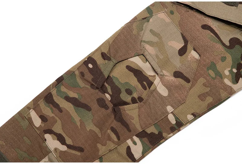 Men's Multicam Tactical Uniform Set – Combat Shirt & Cargo Pants for Airsoft & Hunting