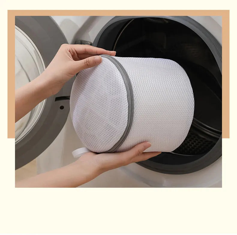 3D Drawstring Mesh Laundry Bag – Anti-Deformation Washing Machine Filter Bag (S/M/XL)