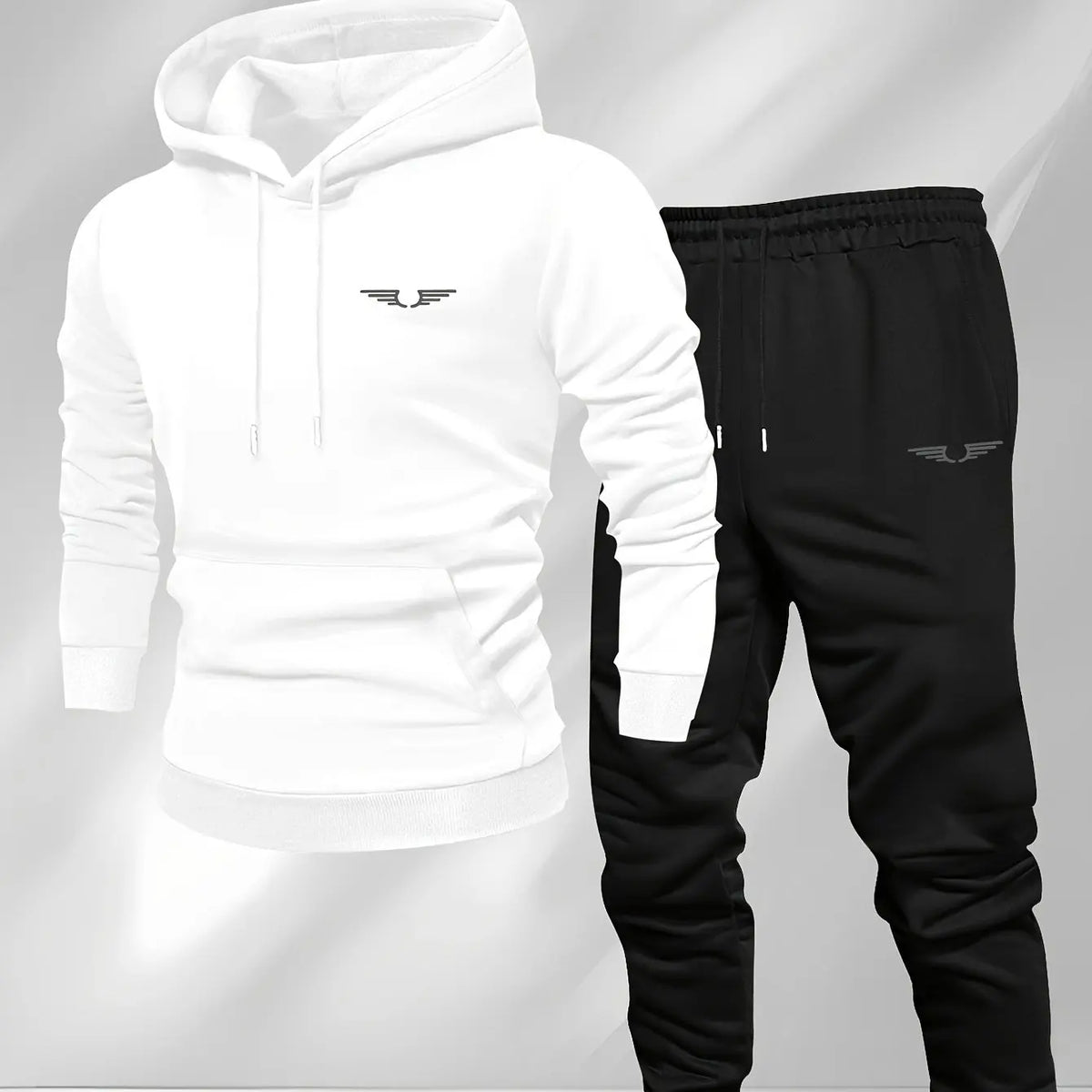 Men's American Streetwear Hooded Sweatshirt – Color Block Long Sleeve Casual Top