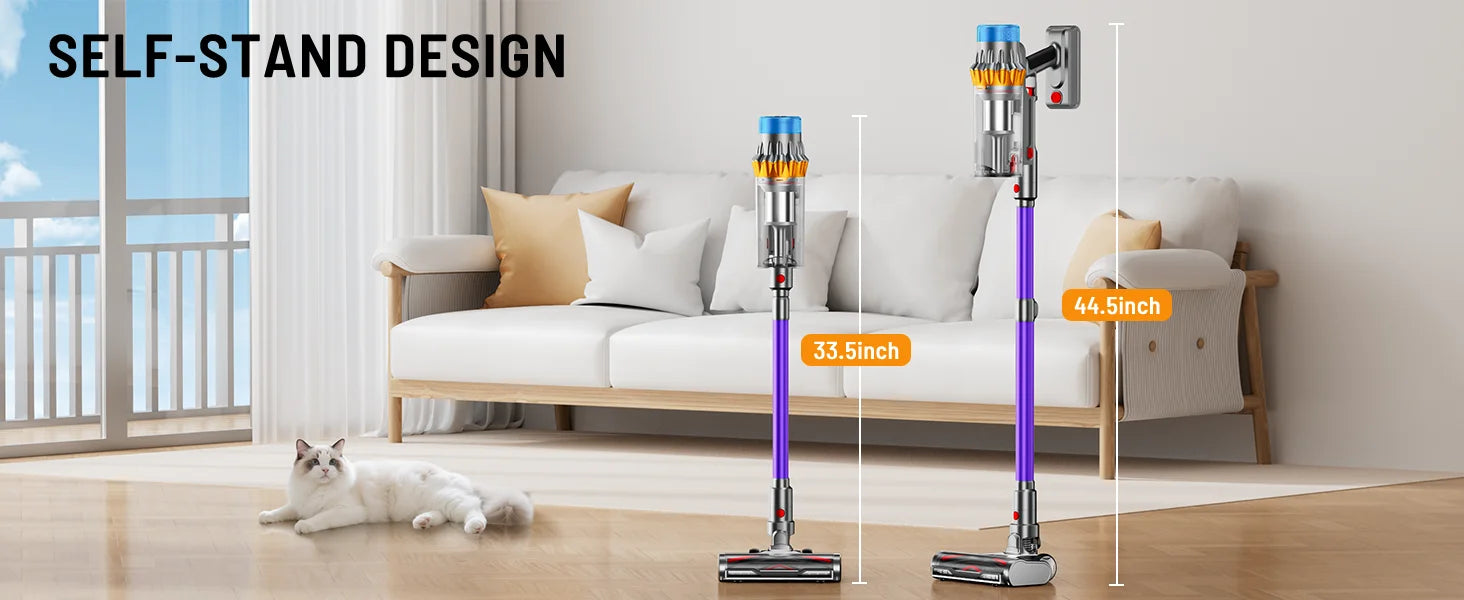 VAKERR X15 Pro Cordless Vacuum Cleaner — 650W 65KPa Strong Suction, 70-Min Runtime for Pet Hair & Carpet