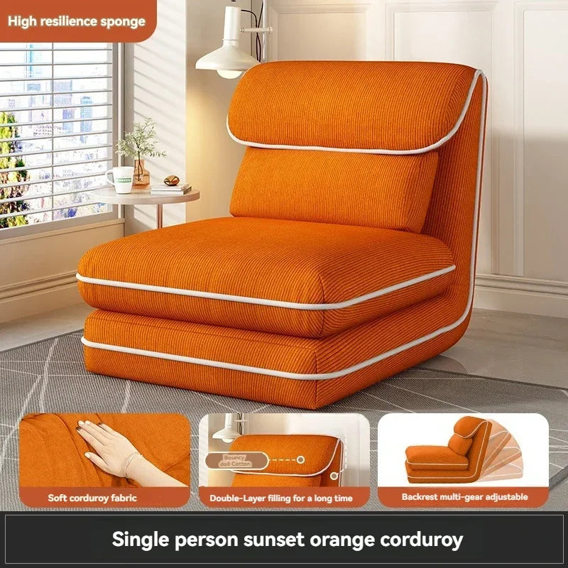 Foldable Fabric Sofa Bed — Lazy Tatami Lounge Chair