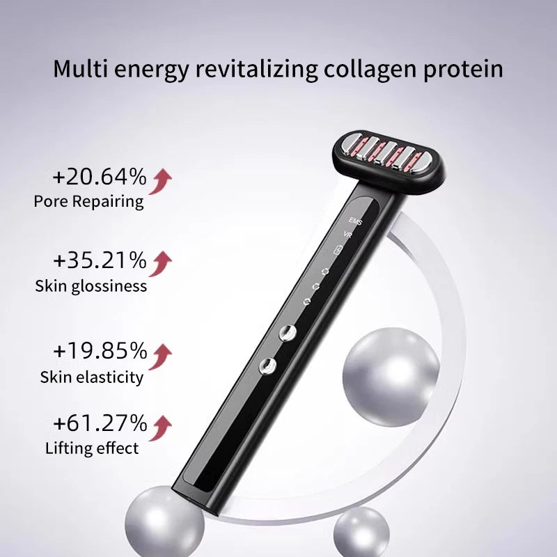 miitina Red Light Eye & Neck Massager Wand – EMS Anti-Wrinkle, Dark Circle & Skin Tightening Beauty Device