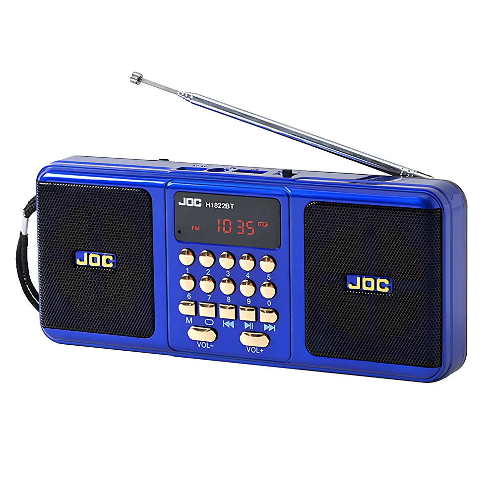 Portable Rechargeable FM Radio — Compact Digital Tuner with Built-In Speaker
