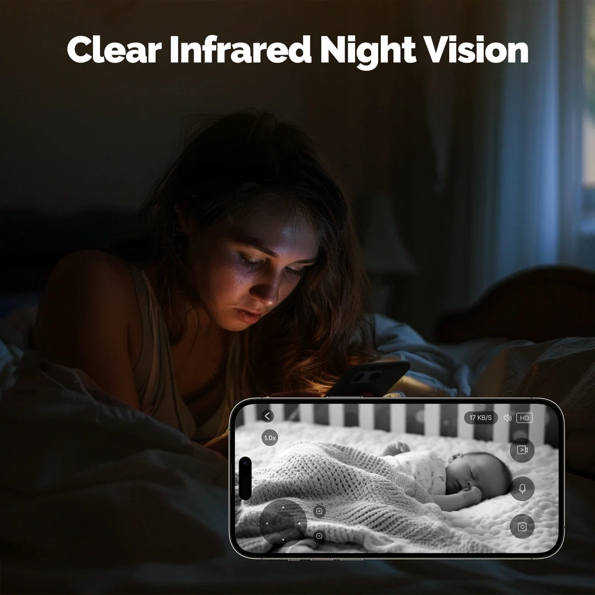 4MP WiFi Indoor Pan/Tilt Security Camera – 360° Pan, IR Night Vision, Motion & Sound Detection | Alexa & Google