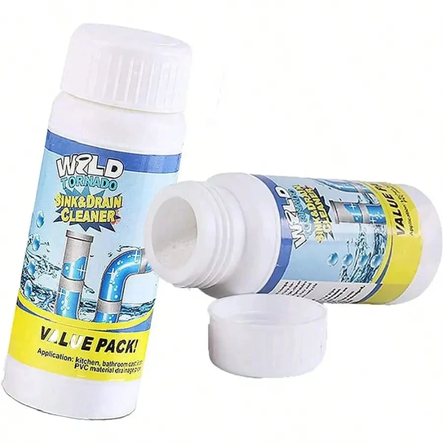 No More Blocked Drains — Powerful Pipe Unclogging Agent & Sewer Powder | Removes Odors & Blockages, 1/2/3/6 Pack Options